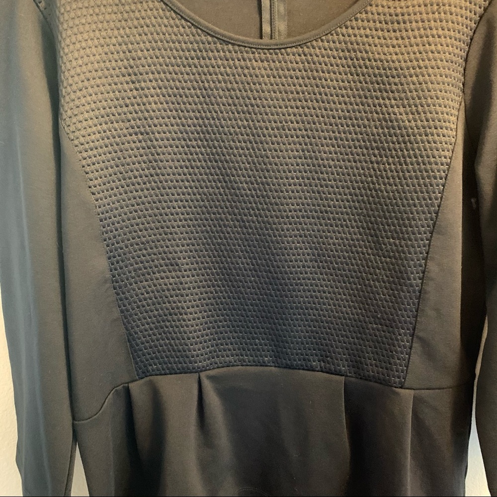 Halogen Mixed Material Zip Back Ruffle Shirt L - Picture 4 of 11